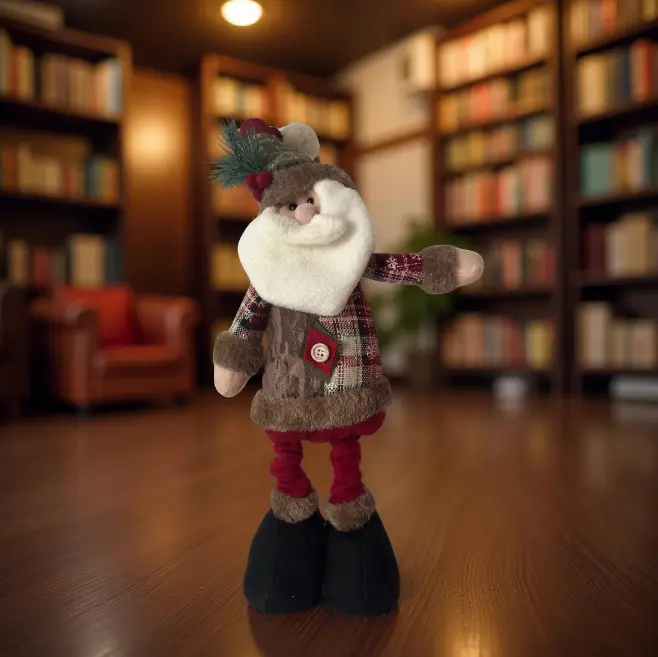 Figura decorativa navideña de Papá Noel con ropa de invierno - Imagen 4