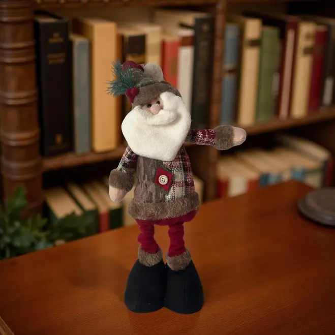 Figura decorativa navideña de Papá Noel con ropa de invierno - Imagen 5
