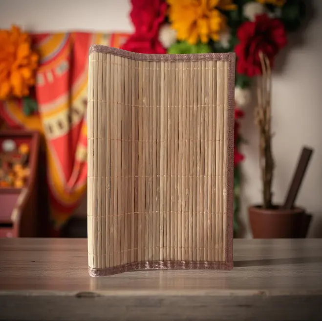 Set de 4 manteles individuales de bambú natural para mesa - Imagen 4